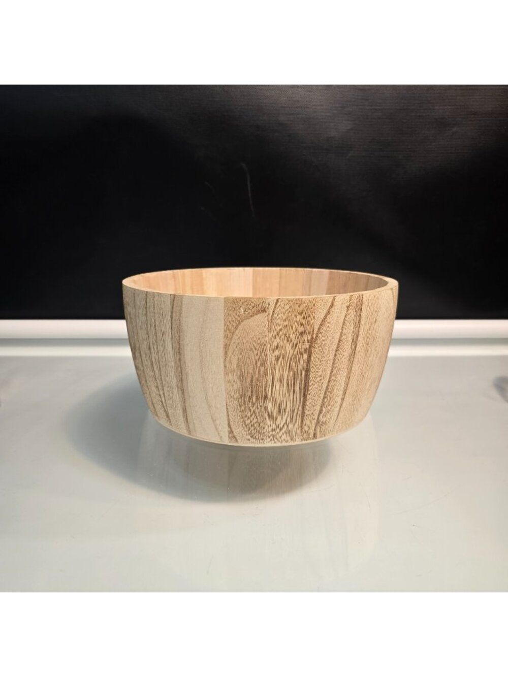 Decorative Wooden Bowl Accent Piece Natural Wood Texture